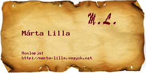 Márta Lilla névjegykártya