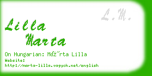 lilla marta business card